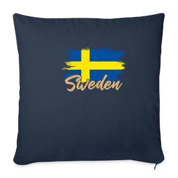 Suède - Housse de coussin décorative 45 x 45 cm - bleu marine - Devant