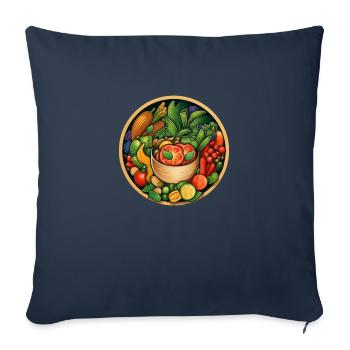 Bol d’essence verte - Housse de coussin décorative 45 x 45 cm - bleu marine - Devant