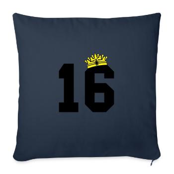 16 crown - Sofa pillowcase 17,3'' x 17,3'' (45 x 45 cm) - navy - Front