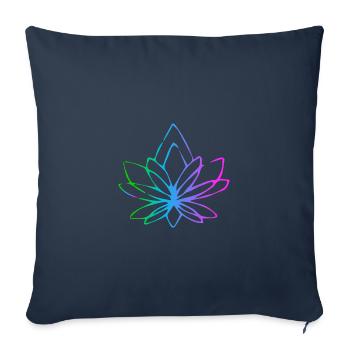 Yoga lotus flower - Sofa pillowcase 17,3'' x 17,3'' (45 x 45 cm) - navy - Front