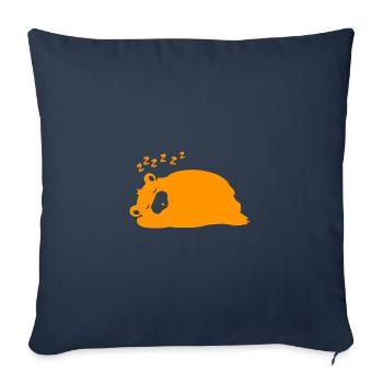 Bear - Sleeping Panda Forest Nature Freedom Wild - Sofa pillowcase 17,3'' x 17,3'' (45 x 45 cm) - navy - Front