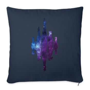 CHESS CHESS PLAYERS CHESS PIECES - Sofa pillowcase 17,3'' x 17,3'' (45 x 45 cm) - navy - Front