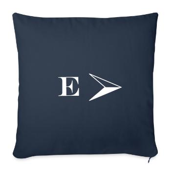 Est symbole boussole blanc - Housse de coussin décorative 45 x 45 cm - bleu marine - Devant