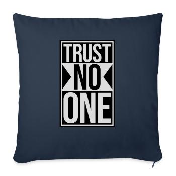ne faites confiance à personne pour ne citer - Housse de coussin décorative 45 x 45 cm - bleu marine - Devant