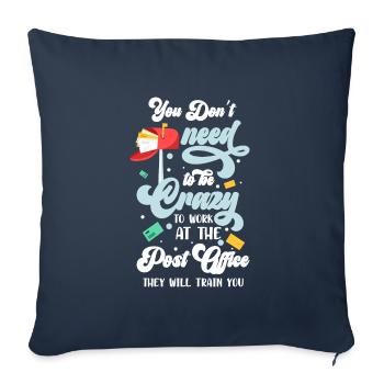 Lettres de facteur Transporteur de colis - Housse de coussin décorative 45 x 45 cm - bleu marine - Devant