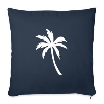 silhouette de symbole de paume - Housse de coussin décorative 45 x 45 cm - bleu marine - Devant