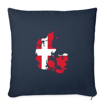 denmark flag flag - Sofa pillowcase 17,3'' x 17,3'' (45 x 45 cm) - navy - Front