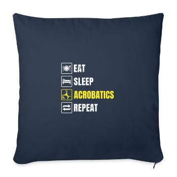 Eat Sleep Acrobatics Repeat Acrobat Gymnastics Gym - Sofakissenbezug 45 x 45 cm - Navy - Vorne