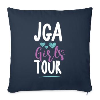 Jga Bachelorette Girls Tour - Sofa pillowcase 17,3'' x 17,3'' (45 x 45 cm) - navy - Front