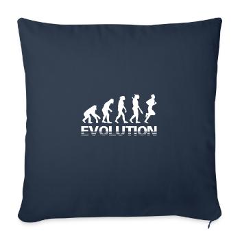 Running Evolution History Jogging - Sofa pillowcase 17,3'' x 17,3'' (45 x 45 cm) - navy - Front