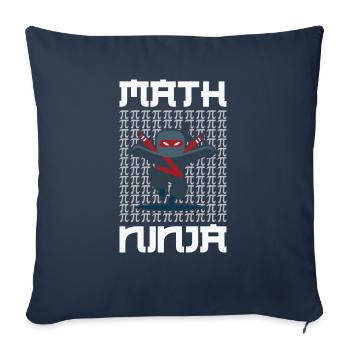 Math Teacher Math Ninja - Sofa pillowcase 17,3'' x 17,3'' (45 x 45 cm) - navy - Front
