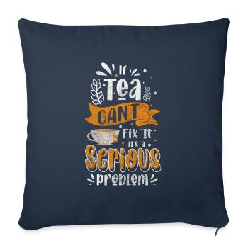 Teeliebhaber Erholung Teekanne - Sofakissenbezug 45 x 45 cm - Navy - Vorne