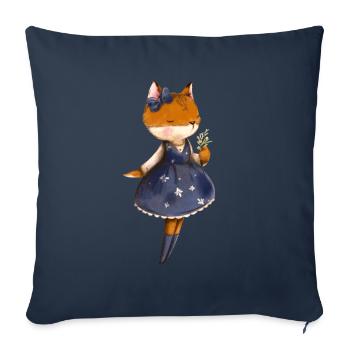 Fuchs in frühlingsstimmung - Sofakissenbezug 45 x 45 cm - Navy - Vorne