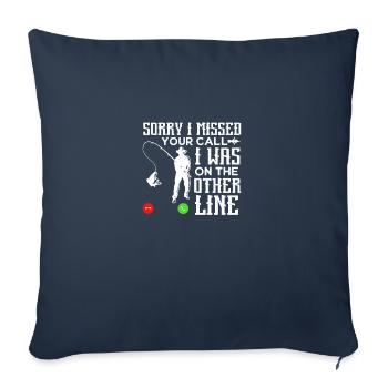 Pêche Pêcheurs pêcheurs sportifs - Housse de coussin décorative 45 x 45 cm - bleu marine - Devant
