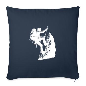 Alpinistes grimpant sur corde Mountain Summit Sports - Housse de coussin décorative 45 x 45 cm - bleu marine - Devant