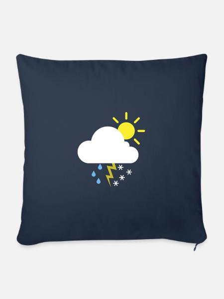 Heute gewesen - Sofakissenbezug 45 x 45 cm - Navy