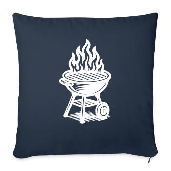 Grill Fire Grilling - Sofa pillowcase 17,3'' x 17,3'' (45 x 45 cm) - navy - Front