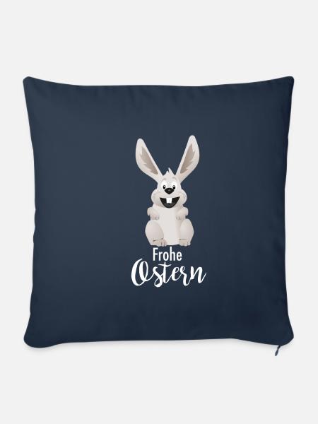Frohe Ostern - Sofakissenbezug 45 x 45 cm - Navy