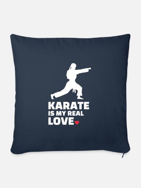 Ich Liebe Karate - Sofakissenbezug 45 x 45 cm - Navy