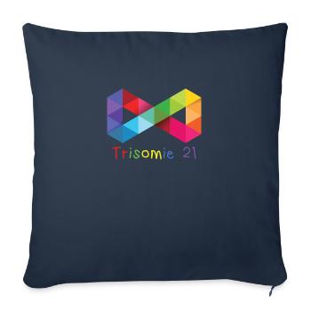 Trisomie 21 - Sofakissenbezug 45 x 45 cm - Navy - Vorne
