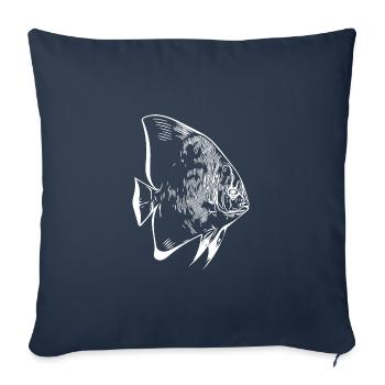 Elegant vintage batfish - Sofa pillowcase 17,3'' x 17,3'' (45 x 45 cm) - navy - Front