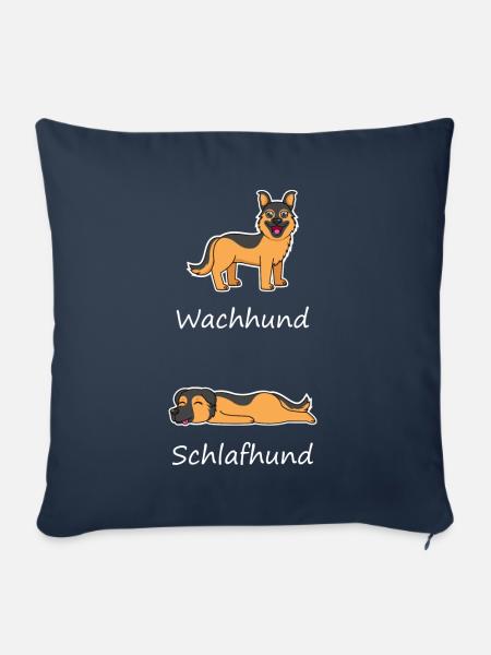 Schlafhund 2 - Sofakissenbezug 45 x 45 cm - Navy