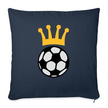 KING FOOTBALL - Housse de coussin décorative 45 x 45 cm - bleu marine - Devant