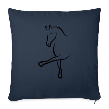 dressage - Sofa pillowcase 17,3'' x 17,3'' (45 x 45 cm) - navy - Front