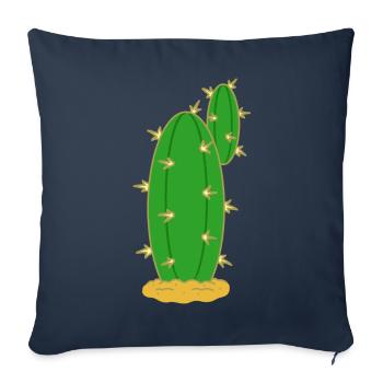 Cactus N°5 - Sofa pillowcase 17,3'' x 17,3'' (45 x 45 cm) - navy - Front