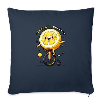 Aide au citron - Housse de coussin décorative 45 x 45 cm - bleu marine - Devant