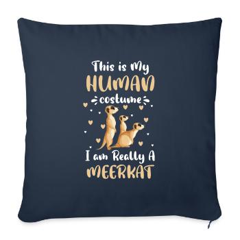 Zoo Mignon Zoo Animal - Housse de coussin décorative 45 x 45 cm - bleu marine - Devant
