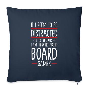 Board Game Strategist Player Card Game - Sofa pillowcase 17,3'' x 17,3'' (45 x 45 cm) - navy - Front