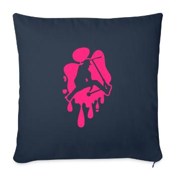 trottinette - Housse de coussin décorative 45 x 45 cm - bleu marine - Devant