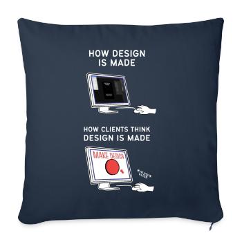 Designerin Grafiker Grafik Designer Künstler - Sofakissenbezug 45 x 45 cm - Navy - Vorne