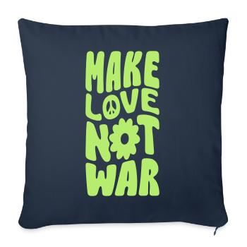Make Love Not War - Sofa pillowcase 17,3'' x 17,3'' (45 x 45 cm) - navy - Front