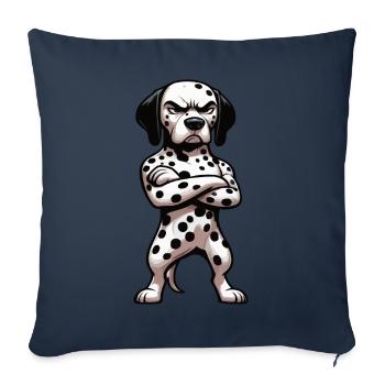 Dalmatiner Dalmatinerhalter Dalmatinerbesitzer - Sofakissenbezug 45 x 45 cm - Navy - Vorne