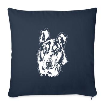 Shorthaired Collie Portrait Dogs Dog Wilsigns - Sofa pillowcase 17,3'' x 17,3'' (45 x 45 cm) - navy - Front