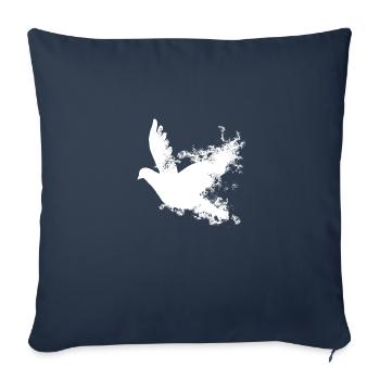 White dove wedding - Sofa pillowcase 17,3'' x 17,3'' (45 x 45 cm) - navy - Front