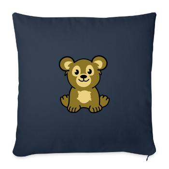 cute bear - Housse de coussin décorative 45 x 45 cm - bleu marine - Devant