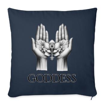 GODDESS (subtitle) #033 - Sofa pillowcase 17,3'' x 17,3'' (45 x 45 cm) - navy - Front