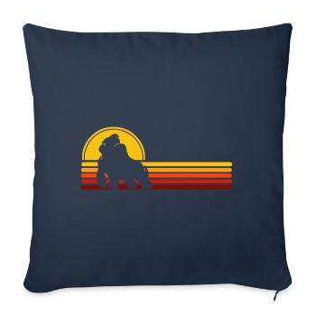 Silberrücken Gorilla Vintage Gorilla Ape - Sofakissenbezug 45 x 45 cm - Navy - Vorne