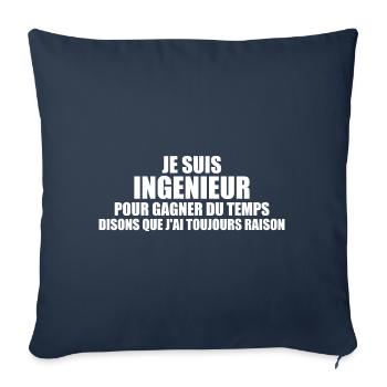 Engineering - Mechanics - Engineers - Engineer - Sofa pillowcase 17,3'' x 17,3'' (45 x 45 cm) - navy - Front