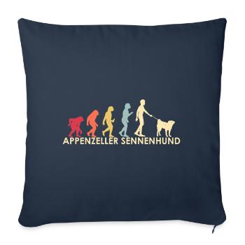 Appenzeller Sennenhund - Sofa pillowcase 17,3'' x 17,3'' (45 x 45 cm) - navy - Front