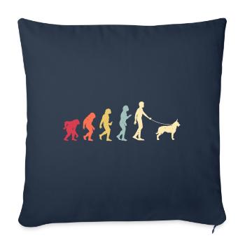 Berger de Picardie - Berger Picard - Housse de coussin décorative 45 x 45 cm - bleu marine - Devant