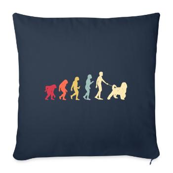 Bernedoodle Chien - Housse de coussin décorative 45 x 45 cm - bleu marine - Devant