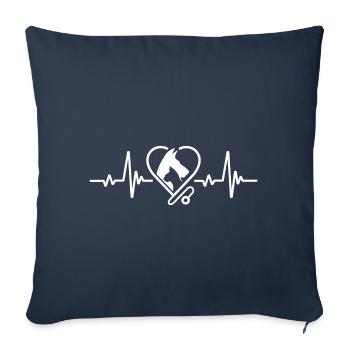Vétérinaire Animaux Vétérinaire - Housse de coussin décorative 45 x 45 cm - bleu marine - Devant