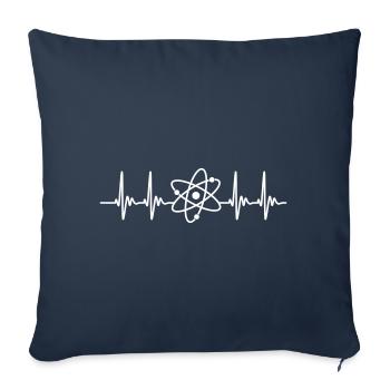 Physics heartbeat EKG pulse - Sofa pillowcase 17,3'' x 17,3'' (45 x 45 cm) - navy - Front