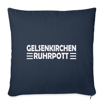Gelsenkirchen - Housse de coussin décorative 45 x 45 cm - bleu marine - Devant