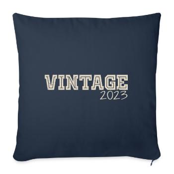 Vintage 2023 Original 2023 Retro 2023 Gift 2023 - Sofa pillowcase 17,3'' x 17,3'' (45 x 45 cm) - navy - Front