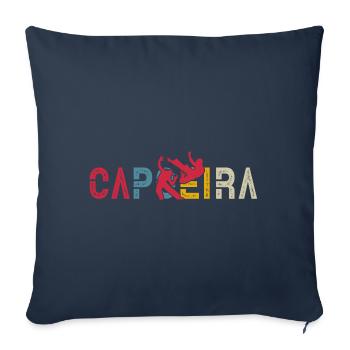 Capoeira - Housse de coussin décorative 45 x 45 cm - bleu marine - Devant